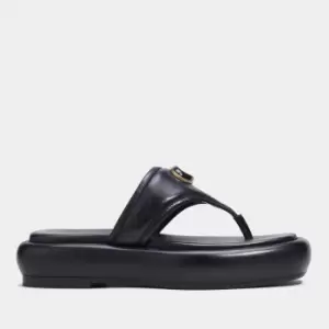 Image of Coach Womens Sylvie Leather Platform Sandals - UK 4