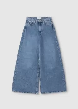 Image of Calvin Klein Womens Low Rise Loose Jeans In Denim Light