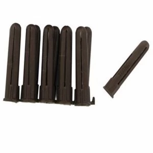 Image of Zexum Brown Plastic 4-6mm Rawl Wall Plugs - 100 Pack