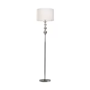 Image of Rea Floor Lamp with Shade, White, 1x E27