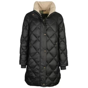 Image of Barbour Womens Charlecote Quilted Jacket Black/Ancient 14