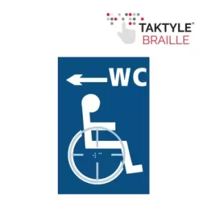 Image of Disabled Wc Arrow Left - Taktyle (150 x 225mm)