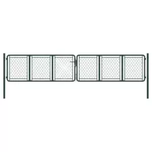 Image of Vidaxl Garden Gate Steel 400X75cm Green