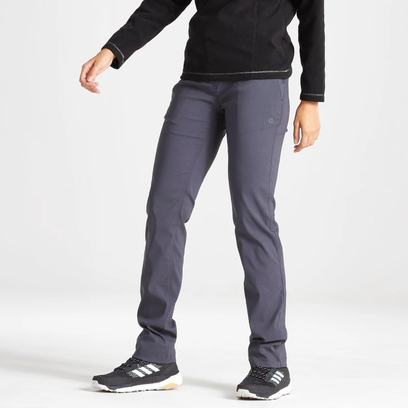 Image of Craghoppers Womens Kiwi Pro Polyamide Walking Trousers 8S - Waist 26' (66cm), Inside Leg 28' GRAPHITE CWJ1280-11M-8S