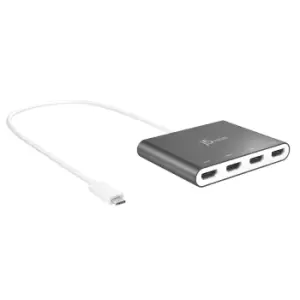 Image of j5create JCA366 USB-C to 4-Port HDMI Multi-Monitor Adapter,...