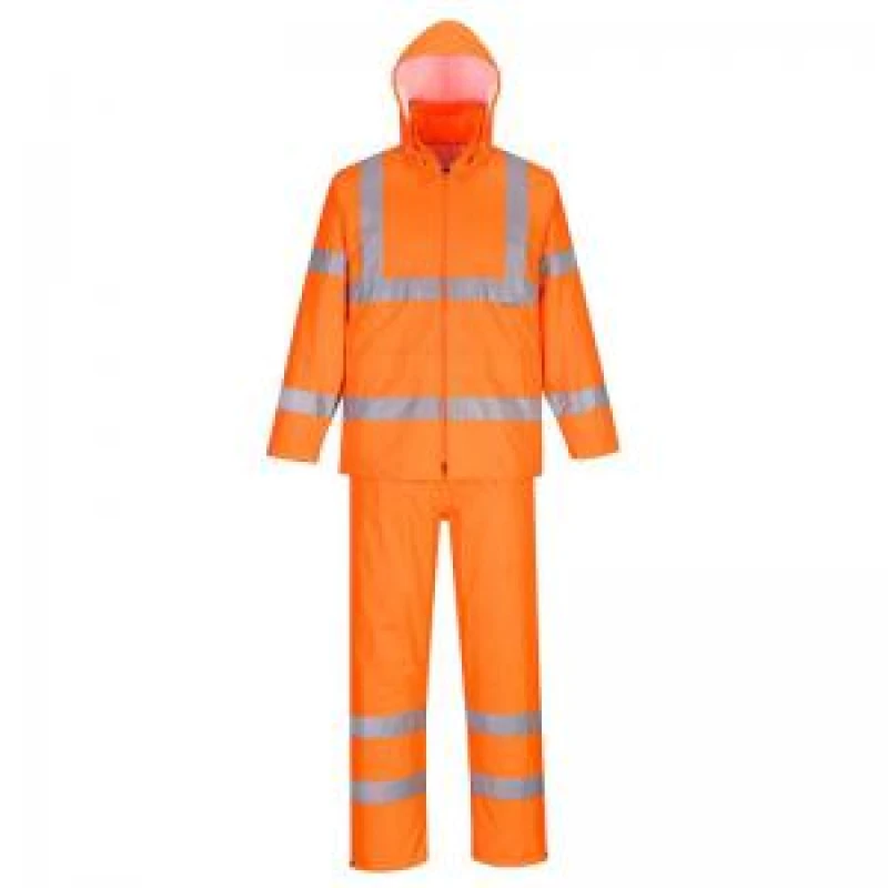 Image of Portwest Hi Vis Packaway Rainsuit H448ORR4XL Colour: Orange
