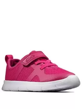 Image of Clarks Ath Flux Toddler Trainer - Pink, Raspberry, Size 4 Younger