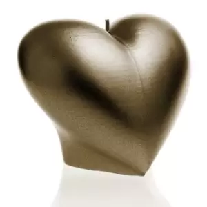 Image of Heart Smooth Candle &ndash; Brass