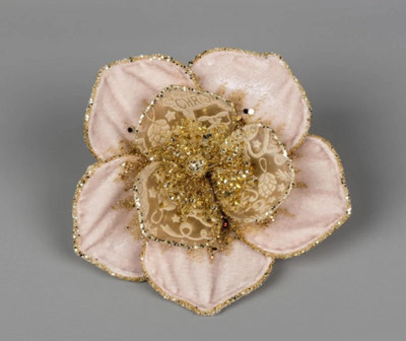 Image of Shatchi 15cm Light Pink Poinsettia Poinsettia Flower - Christmas Tree Decoration Pink