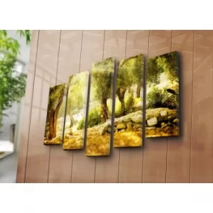 Image of 5PATK-140 Multicolor Decorative Canvas Painting (5 Pieces)