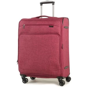 Image of Rock Madison 4-Wheel Medium Suitcase - Burgundy