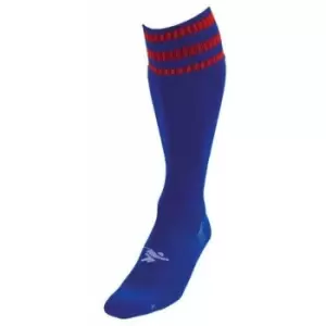 Image of Precision Unisex Adult Pro Football Socks (7 UK-11 UK) (Royal Blue/Red)