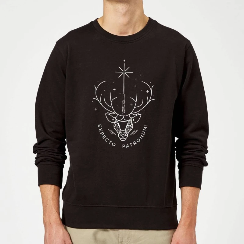 Image of Harry Potter Expecto Patronum Sweatshirt - Black - L