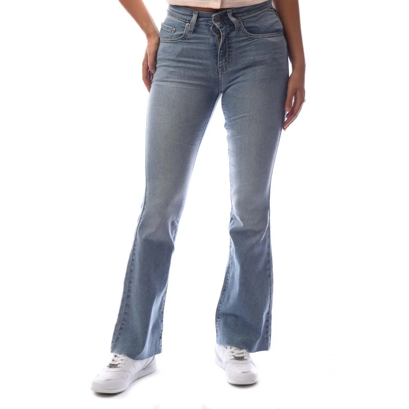 Image of Levis Womens High Rise Flare Bootcut Jeans Blue female 24 L32