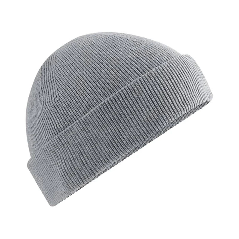 Image of Beechfield Mens Fisherman Cotton Beanie in Grey Grey Male One Size