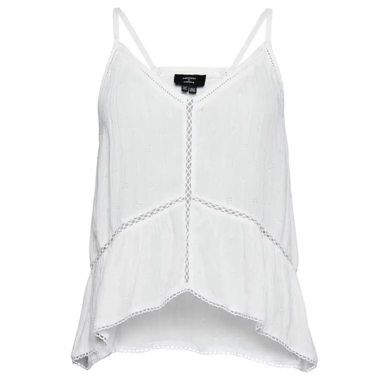 Image of Superdry Womens laddered camisole top Superdry Blanc Female L