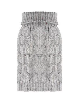 Image of Happy Pet Charlton Cable Knit Pebble Dog Jumper Large Polyester