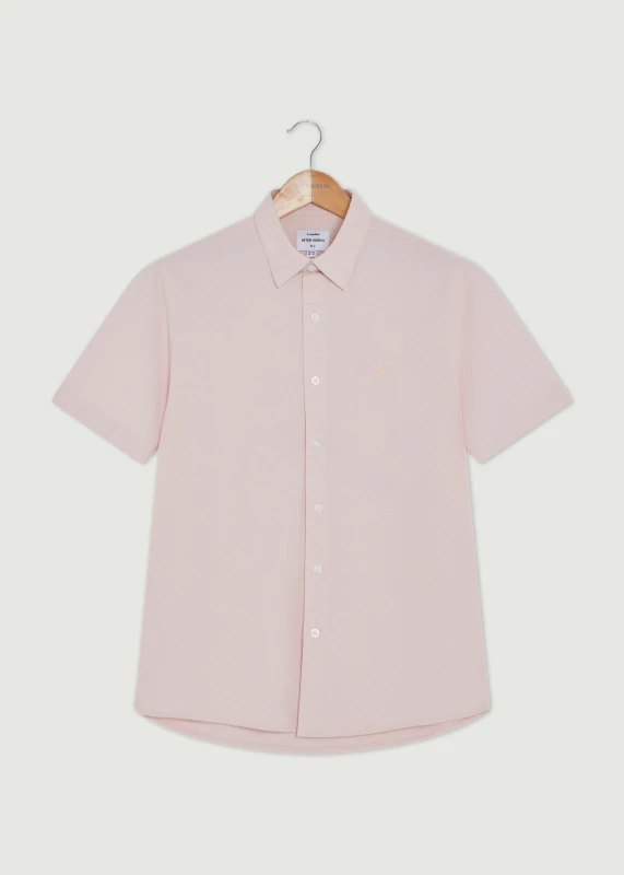 Image of Peter Werth Mens Church SS Shirt in Pink Size: Small Pink Male S