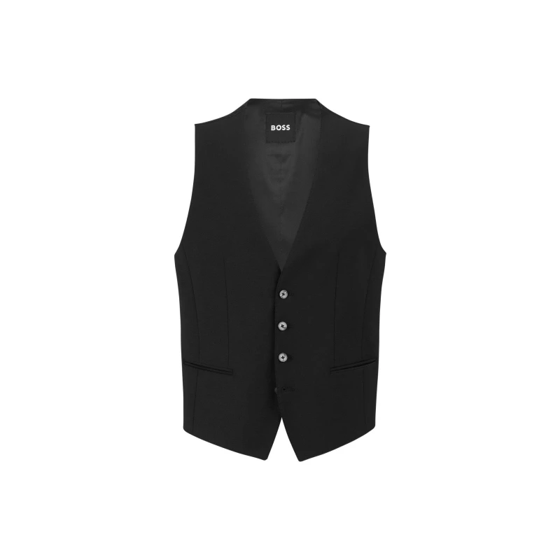Image of Boss Mens HBB Jasper Slim-fit Waistcoat Black 001 male 34 (44)
