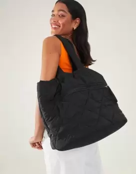 Image of Accessorize Womens Quilted Shopper Bag, Size: 33x38cm