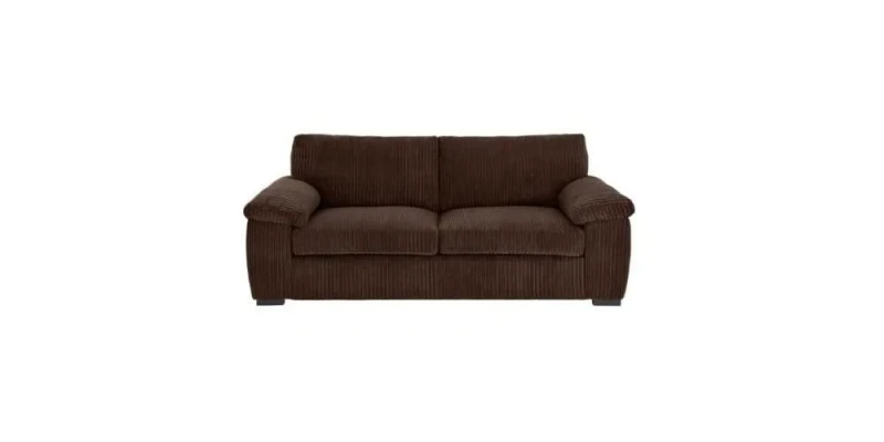 Image of LUXURY LIFE Collingdale Jumbo Cord Fabric 2 Seater Sofa Chocolate