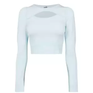 Image of Puma Form Knit Seamless Long Sleeve Top Womens - White