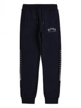 Image of Hugo Boss Metallic Logo Sweatpants Navy Size 4 Years Kids