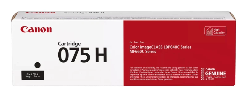 Image of Canon 075H Black High Capacity Toner Cartridge - 6369C002 (Original)