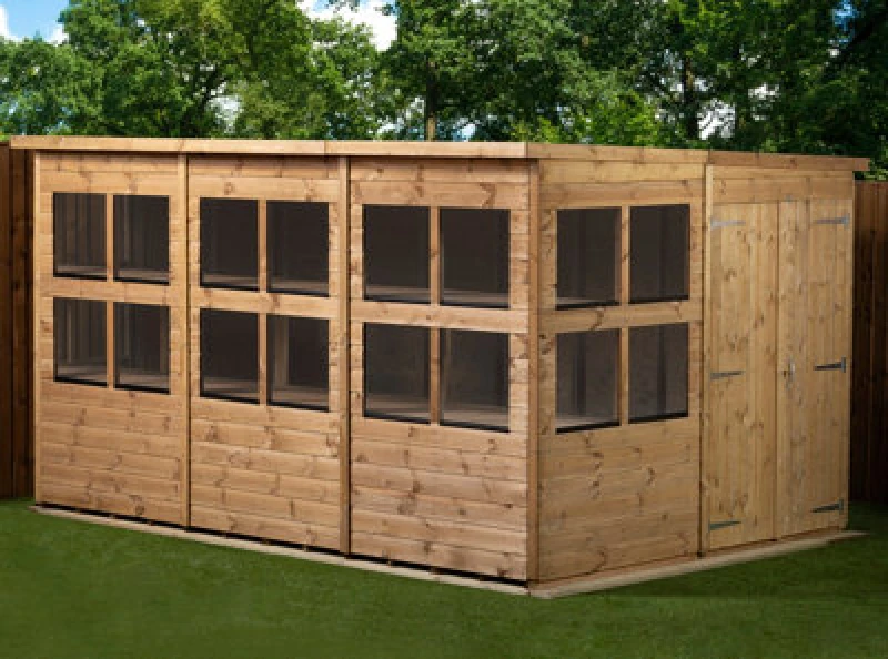 Image of Empire Sheds Empire Pent Potting Shed 12X8 Double Door
