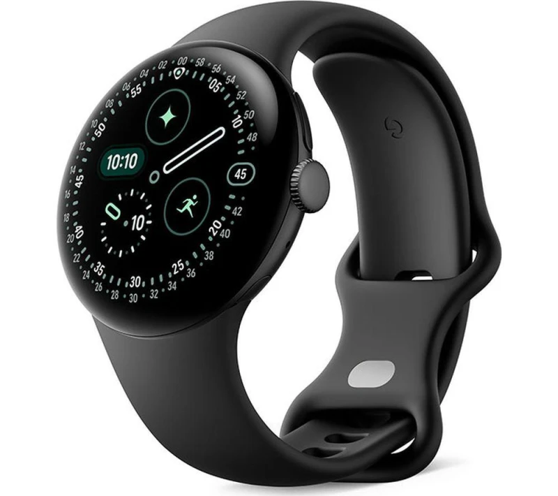 Image of Google Pixel Watch 4 WiFi - Matte Black Aluminium Case with Obsidian Active Band, 45 mm, Black 840353933828