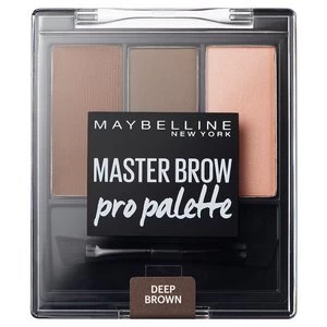 Image of Maybelline Master Brow Pro Palette Kit Deep Brown 3.4g Brown