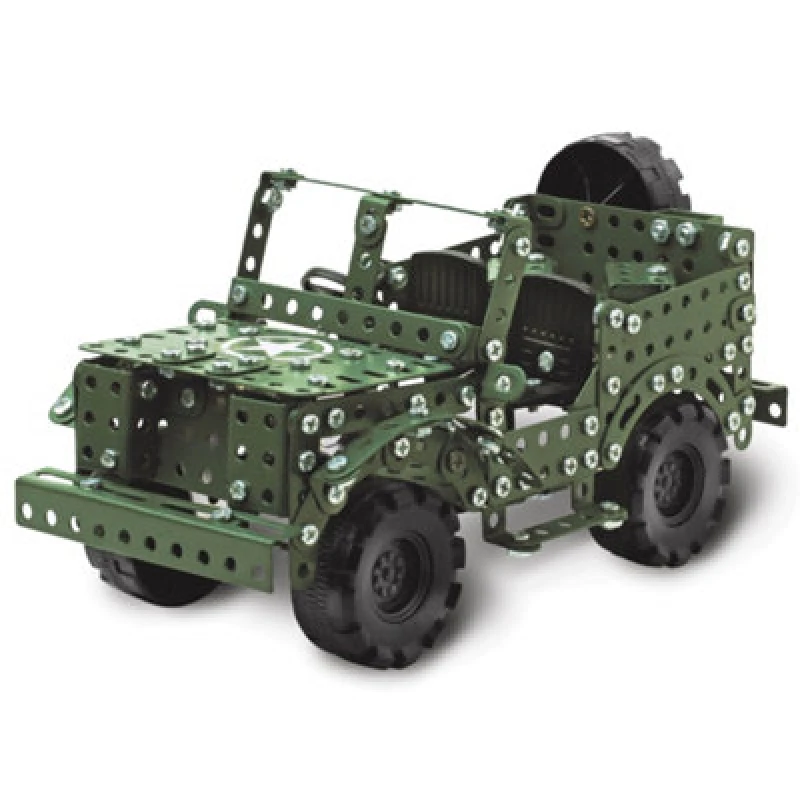 Image of Coach House Partners Army Jeep Metal Construction Set (392 Pieces)