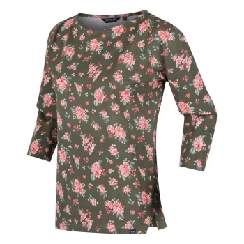 Image of Regatta Polina three quarter Sleeve T-Shirt - GrapLfFloral