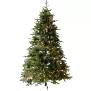 Image of Charles Bentley 8ft Luxury Pre-Lit Hinged Artificial Christmas Tree