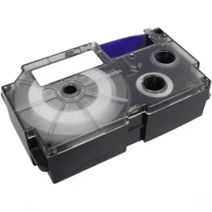 Image of Casio XR-24X1 Black Font On Clear Label Printer Tape 24mm x 8m