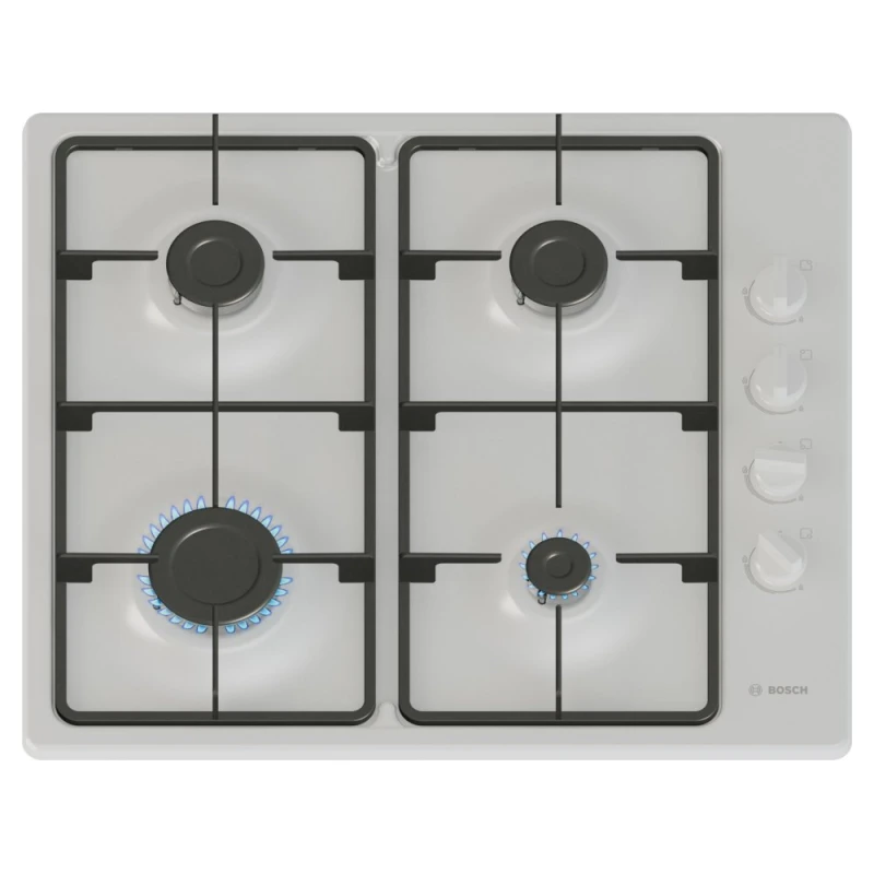 Image of Bosch Series 2 PBP6B2K60 58cm Gas Hob - White