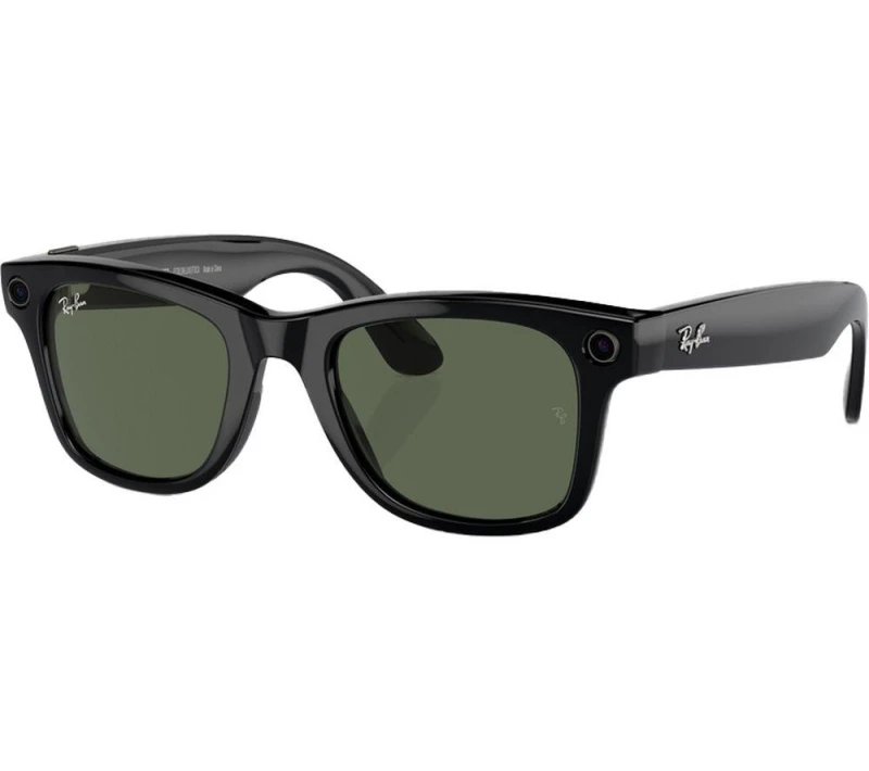 Image of Ray-Ban Meta Ray-Ban Meta Wayfarer - Shiny Black, G15 Green