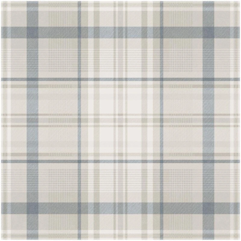 Image of Holden Decor Kirkham Check Navy Wallpaper, Blue 14183