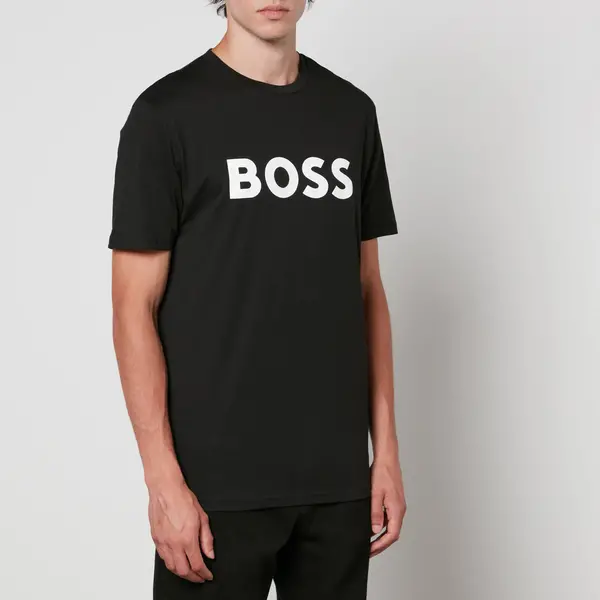 Image of BOSS Orange Thinking 1 Cotton-Jersey T-Shirt - XL Black Tops male 50481923-002 XL