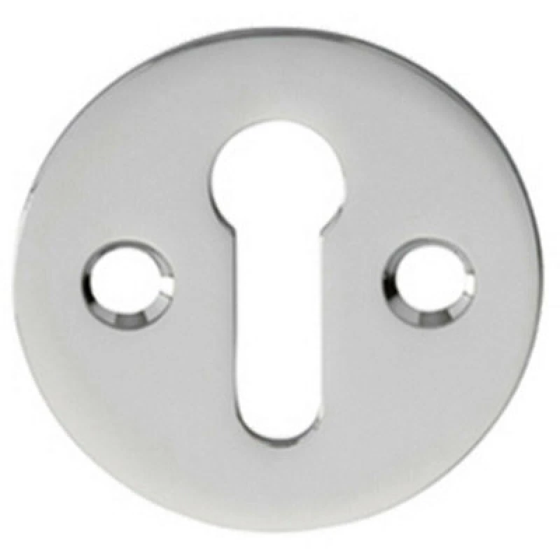 Image of Loops 31mm Keyhole Profile Round Escutcheon 18mm Fixing Centres Polished Chrome Multi unisex