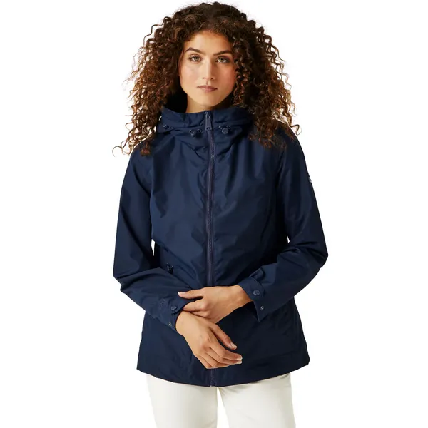 Image of Regatta Womens Navassa Full Zip Hooded Rain Coat 14 - Bust 38' (97cm) NAVY RWW419-540-14