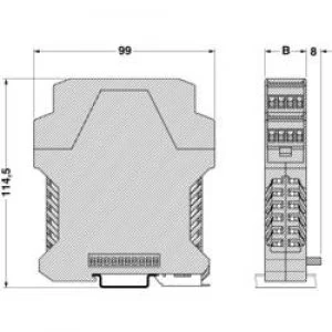Image of DIN rail casing bottom part 99 x 35 Acrylonitrile butadiene styrene