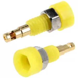 Image of TruConnect 170590 2mm Insulated Test Socket Gold Plated Yellow