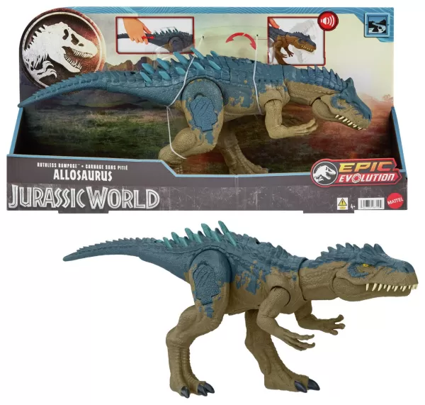 Image of Jurassic World Ruthless Rampage Allosaurus Dinosaur Figure