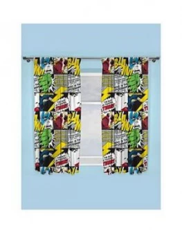 Image of Marvel Comics Scribble Pleated Curtains, Multi