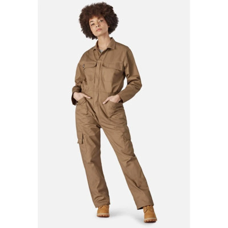 Image of Dickies Womens Elastic Waist Everyday Coverall S - Chest 33.8-35' Antique Penny DIC021-KHKII-S