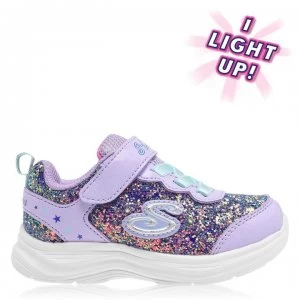 Image of Skechers Light Up Trainers Infant Girls - Lavender/Aqua