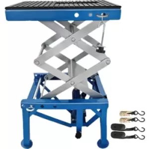 Image of VEVOR Motorcycle Jack, Hydraulic Motorcycle Scissor Jack with 300LBS Load Capacity, Portable Lift Table, Adjustable Motorcycle Lift Jack, Blue Motorcy