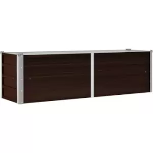 Image of Garden Raised Bed Brown 160x40x45cm Galvanised Steel vidaXL - Brown