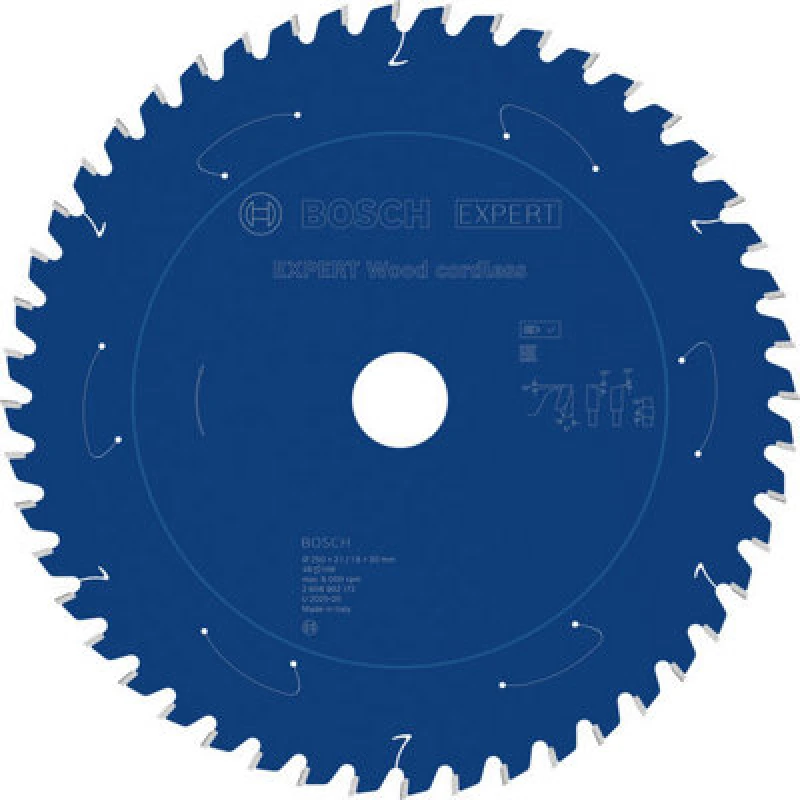 Image of Bosch Expert Wood Cordless Circular Saw Blade 250X 2.1/1.6 X 30mm T48 2608902172